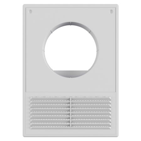 Площадка торцевая НашВент с решеткой с фланцем d100 мм пластиковая 180х250 мм