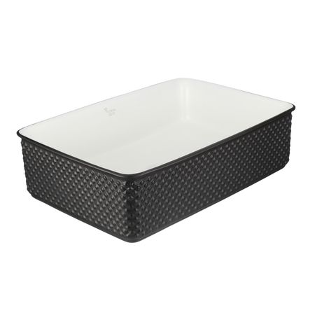 Раковина Corsa Deco Crystal 51 см накладная черная/белая матовая (ABCR51RBW)