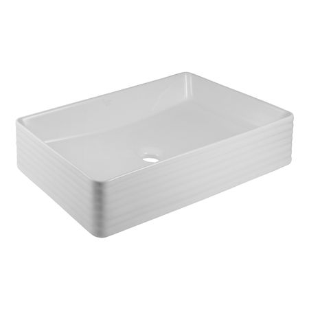 Раковина Corsa Deco Stripe100 60 см накладная белая (ABST60R) раковина corsa deco vogue200 62 см накладная белая abvg62o