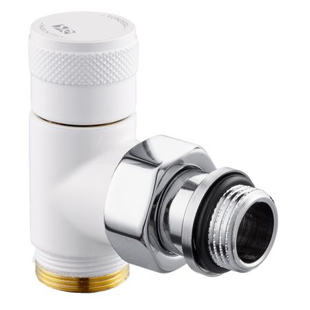 Клапан запорный угловой SR Rubinetterie Tondera 1/2 НР(ш) х 3/4 НР(ш) ЕК для радиатора (0673-1500VCEA)