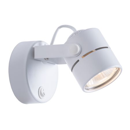 Спот настенный Arte Lamp GU10 50 Вт 1 кв.м белый IP20 (A1311AP-1WH) спот arte lamp topic gu10 35 вт 1 кв м белый ip20 a2357pl 1wh