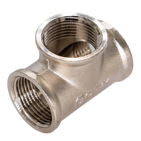 Тройник СТМ 1 1/2 ВР(г) х 1 1/2 ВР(г) х 1 1/2 ВР(г) латунный пневматический никелированный латунный фитинг с винтовой резьбой для трубки несколько типов разъемов адаптера с замком люэра 1 5 10 50 шт