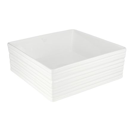 Раковина Corsa Deco Stripe200 38 см накладная белая (ABST38Q)