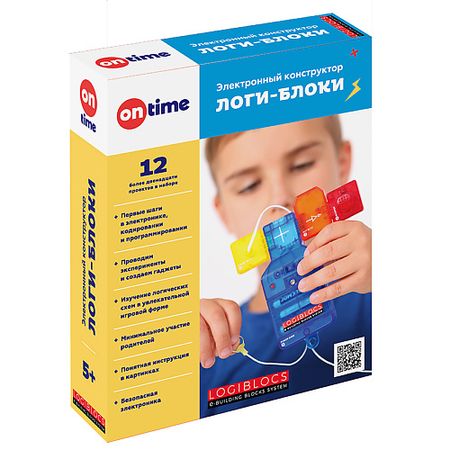 Конструктор ON TIME Электронный конструктор ЛОГИ-БЛОКИ, 12 проектов электронный замок sary rk 208