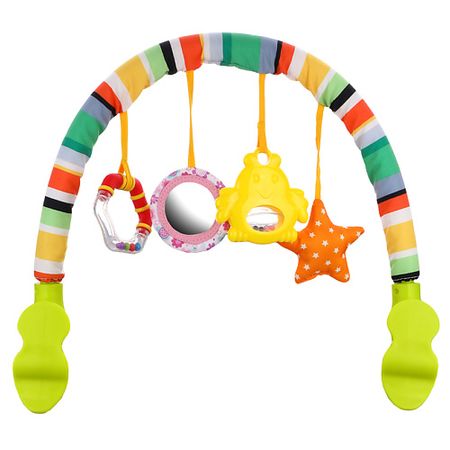 Погремушка ЖИРАФИКИ. С ЛЮБОВЬЮ К МАЛЫШАМ И ИХ МАМАМ Развивающая игрушка дуга с подвесными игрушками  