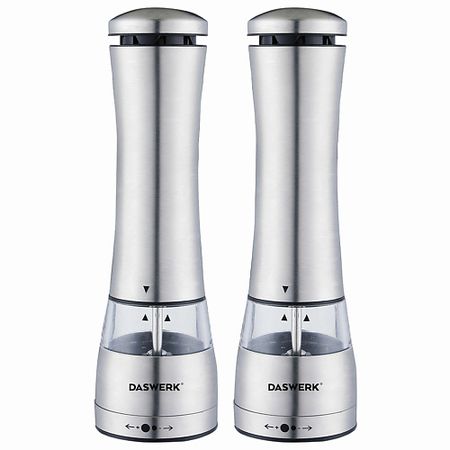 Мельница для специй DASWERK Набор мельниц для соли и специй электрические с подсветкой мини бутылочки для специй 10 мл