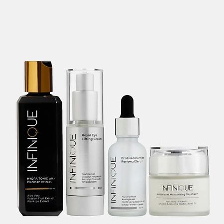 Набор средств для лица INFINIQUE Набор для комплексного ухода за лицом 4 capacete ls2 of600 ретро мотоциклетный шлем ls2 copter с открытым лицом винтажный скутер с двойными линзами шлемы casco moto