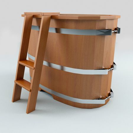 Купель Citywood из пластика и лиственницы 140х80х100 см