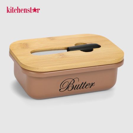 Маслёнка Kitchenstar цвет коричневый 0,8 л