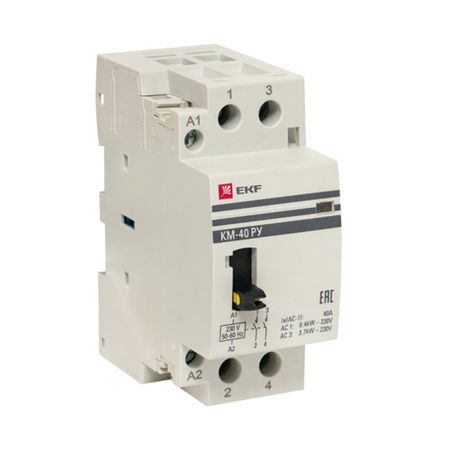 Контактор модульный EKF PROxima 400 В 40 А тип AC 1НО+1НЗ (km-2m-40-11)