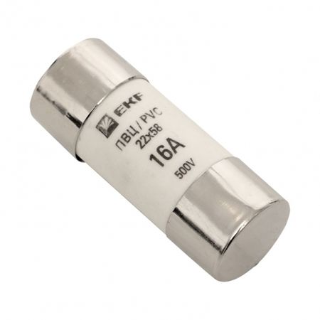 Вставка плавкая EKF PROxima ПВЦ 16А 50 кА 220 В цилиндрическая (10 шт.) (pvc-22x58-16)