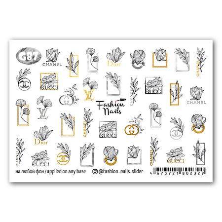 Наклейки для ногтей FASHION NAILS Слайдер дизайн для ногтей 