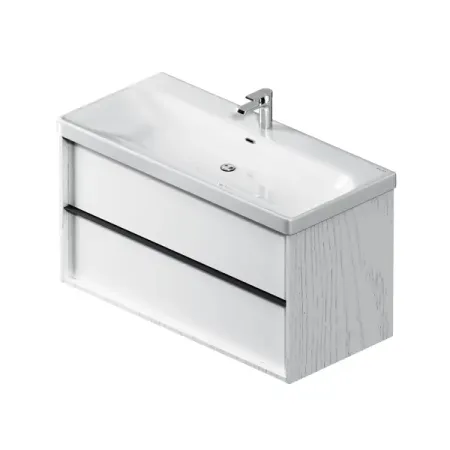 Тумба под раковину AM.PM Stern подвесная 105 см цвет белый/дерево позолоченная подвесная курильница htisok