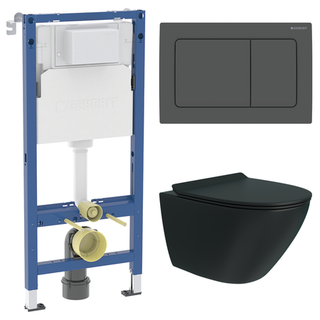 Комплект инсталляции Geberit Alpha с безободковым унитазом Teymi Tiko клавиша Geberit Alpha черная 10 шт платы адаптеры sop8 dip8
