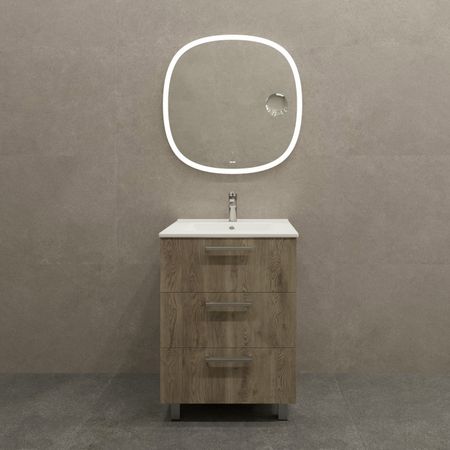 Тумба под накладную раковину Мадрид 59.5x45.7 раковина Sanita Luxe Квадро шкаф-пенал цвет корпуса бежевый пенал hazbin hotel