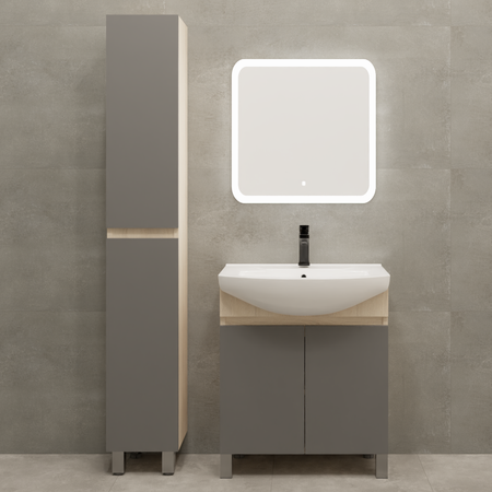 Тумба под накладную раковину Соло 65x78 раковина Rosa Элеганс шкаф-пенал цвет корпуса серый пенал hazbin hotel