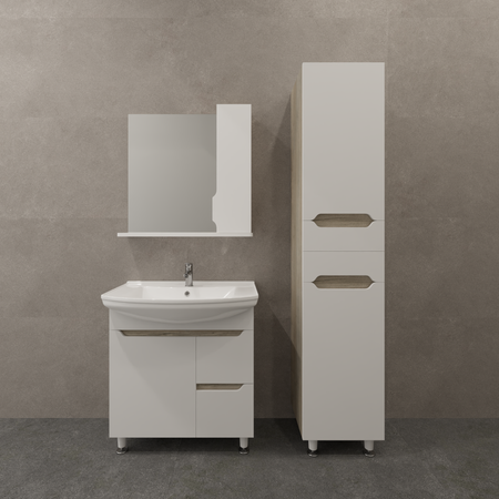 Тумба под накладную раковину Рондо 75x68 раковина Kirovit Стиль шкаф-пенал Рондо шкаф с зеркалом цвет корпуса белый пенал hazbin hotel