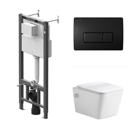Комплект инсталляции AM.PM Tech с унитазом открытым Glory клавиша AM.PM Tech M черная комплект креплений для алюминиевого профиля heltc 2020 3030 4040
