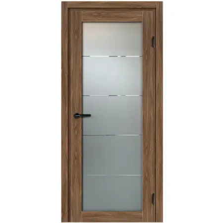 Комплект двери Толедо со стеклом 80x200 см CPL цвет орех галант без доборов