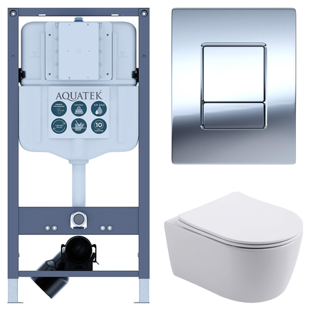 Комплект инсталляции Aquatek Pneumo N 49 с безободковым унитазом Aquatek Европа клавиша Aquatek Pnn-0000002 серая 3d магниты для холодильника европа