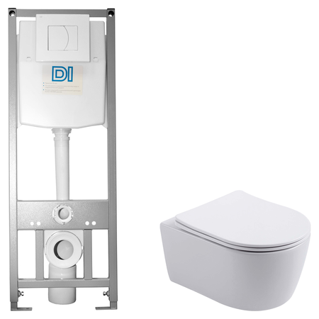 Комплект инсталляции Di с безободковым унитазом Aquatek Европа 3d магниты для холодильника европа