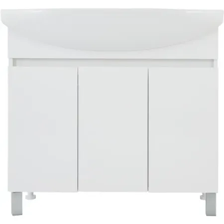 Тумба под раковину напольная Соло Элеганс 85 см цвет белый с раковиной Kirovit Элеганс 85 тумба под раковину напольная амур 60 см белый