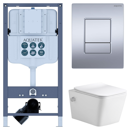 Комплект инсталляции Aquatek Pneumo N 49 с унитазом тип ободка открытый Glory клавиша Aquatek Pnn-0000003 серая комплект для настройки карбюратора dcnb для husqvarna 28cc