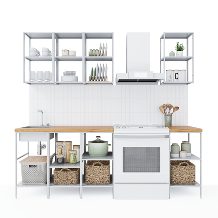 Кухонный гарнитур 160x60 см Вельга цвет белый кухонный удлинитель для крана 360°