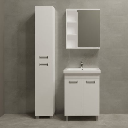 Тумба под накладную раковину Vigo Milk 56.6x80 раковина Cersanit Colour шкаф с зеркалом Vigo Milk шкаф-пенал цвет корпуса белый пенал monte mount для ручек из полиуретана