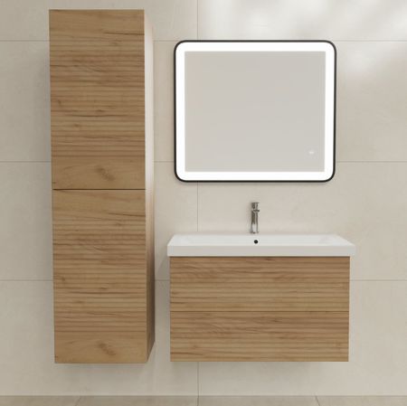 Тумба под накладную раковину Vigo Eva 76.6x49 раковина Cersanit Como шкаф-пенал цвет корпуса коричневый пенал monte mount для ручек из полиуретана