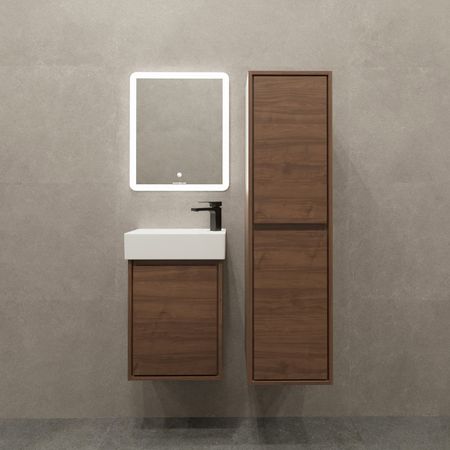 Тумба под накладную раковину KONSENSA МОККА 2.0 42.4x53.6 раковина Смарт шкаф-пенал цвет корпуса коричневый пенал monte mount для ручек из полиуретана