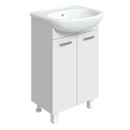 Тумба Мини под раковину Элеганс настенная 50 см цвет белый с раковиной Rosa Элеганс накладная 50 см tank007 мини фонарик tk701a