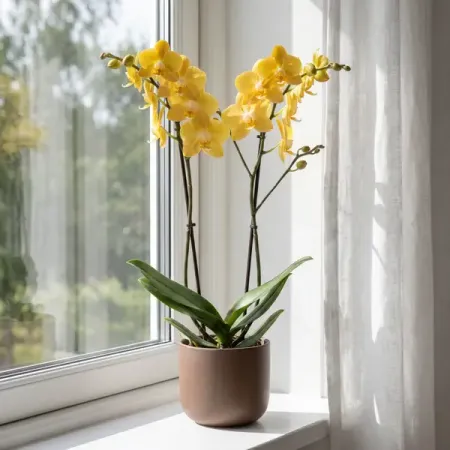 Фаленопсис Солид Голд ø12 h60 см