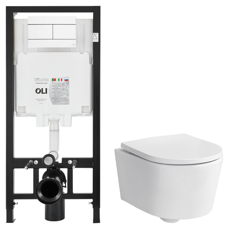 Комплект инсталляции Oli 80 Eco с безободковым унитазом Sensea Neo считыватель отпечатков пальцев sary sy 168g