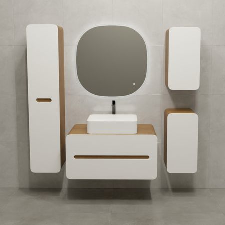 Тумба под накладную раковину Окинава 100x49.6 раковина Kirovit Олимпия шкаф навесной шкаф-пенал цвет корпуса белый магнитные булавочки xmsj