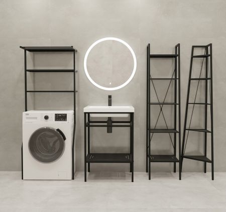 Опора для раковины KONSENSA Бруклин 56.5x81 раковина Cersanit Colour стеллаж для ванной цвет корпуса черный металлические таблички для туалета plumhome