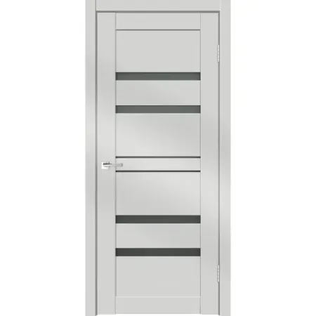 Комплект двери Линеа 6 остекленная 90x200 см HardFlex цвет платина светлая с добором 150 мм две латунные декоративные петли dreld 45 мм