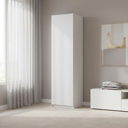 Шкаф распашной София белый 60х232,2х54,5 с 3 полками и 3 ящиками ЛДСП каркас белый шкаф сириус 3 двери и 1 ящик 1171x1900x502мм венге лдсп