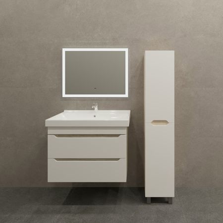 Тумба под накладную раковину Рондо 75.6x54 раковина Sanita Luxe Fest шкаф-пенал цвет корпуса белый большой тканевый пенал