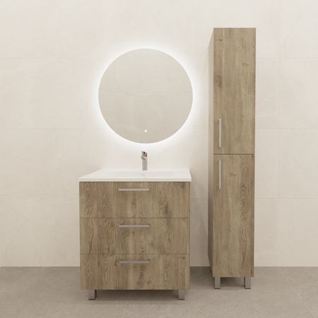 Тумба под накладную раковину Мадрид 73.1x45.7 раковина Sanita Luxe Квадро шкаф-пенал цвет корпуса бежевый большой тканевый пенал