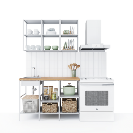 Кухонный гарнитур 120x60 см Вельга цвет белый