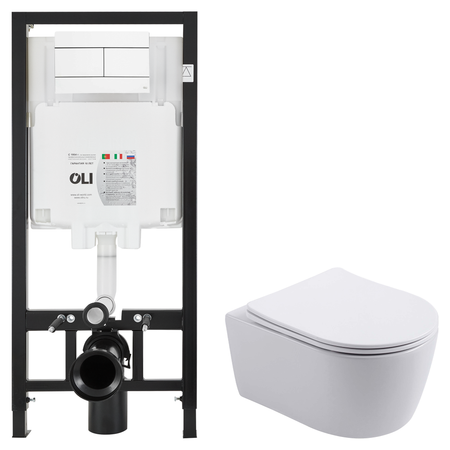 Комплект инсталляции Oli 80 Eco с безободковым унитазом Aquatek Европа 3d магниты для холодильника европа