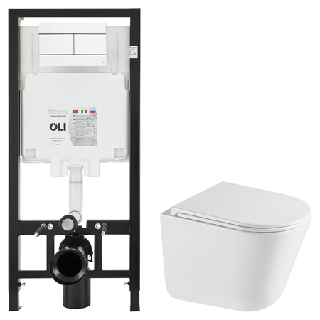 Комплект инсталляции Oli 80 Eco с безободковым унитазом Iddis Lahta