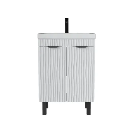 Тумба под раковину Флай 60.2D напольная 57 см цвет белый с раковиной Cersanit Colour керамика 60 см цвет белый тумба под раковину напольная амур 60 см белый