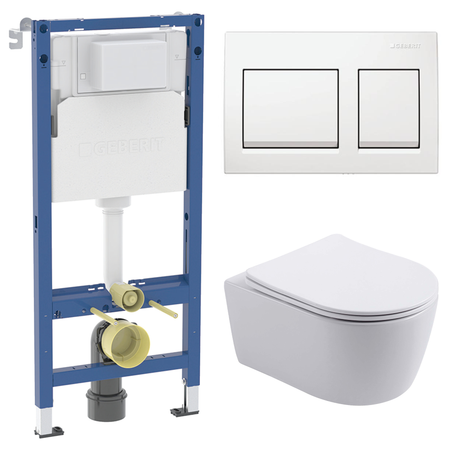 Комплект инсталляции Geberit Alpha с безободковым унитазом Aquatek Европа клавиша Geberit Alpha белая 3d магниты для холодильника европа