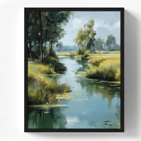 Картина в раме Пейзаж 40x50 см цвет разноцветный jianwu стикер очный пейзаж