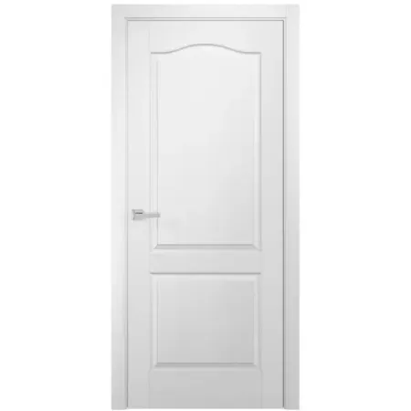 Комплект двери Палитра 200x70 см финиш-бумага цвет белый с добором 150 мм ручка балконная двухсторонняя 4 х позиций алюминий белый