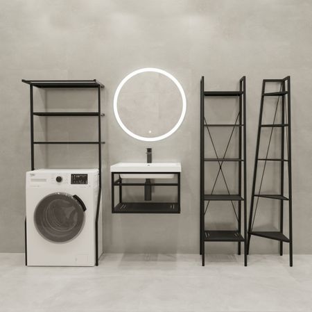 Опора для раковины KONSENSA Бруклин 56.5x36 раковина Cersanit Colour стеллаж для ванной цвет корпуса черный металлические таблички для туалета plumhome