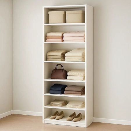 Шкаф открытый белый Лион с 6 полками 60х232,2х54,5 ЛДСП mc 38 проводной датчик двери окна магнитный переключатель детектор домашняя сигнализация нормально открытый нормально закрытый nc no белый