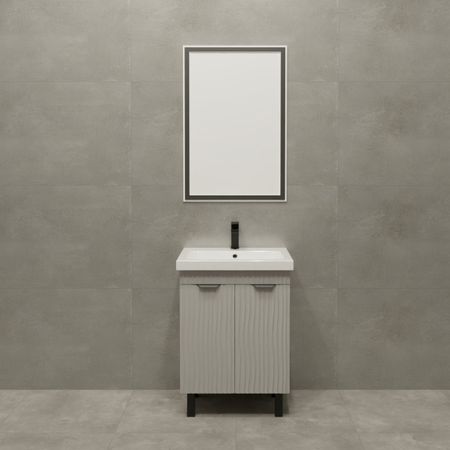 Тумба под накладную раковину Флай вертикальная 57x66 раковина Cersanit Colour цвет корпуса белый